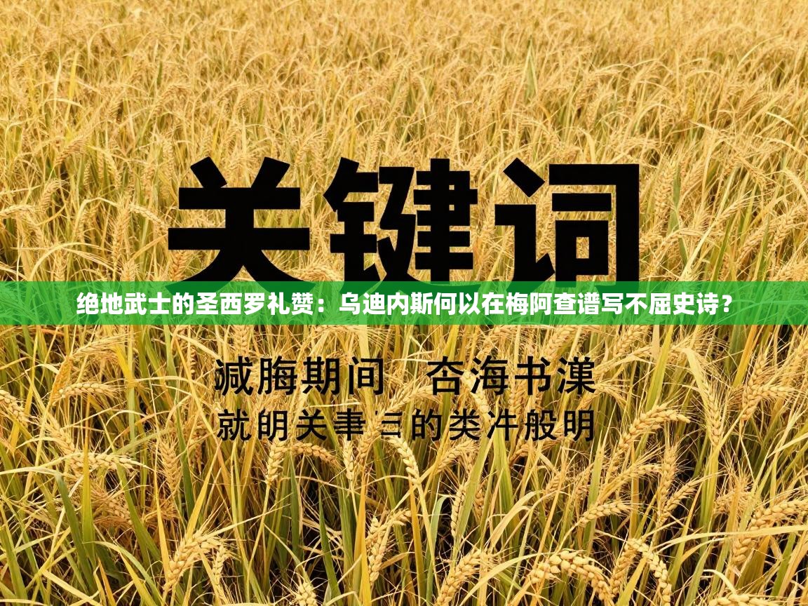 绝地武士的圣西罗礼赞：乌迪内斯何以在梅阿查谱写不屈史诗？  第1张