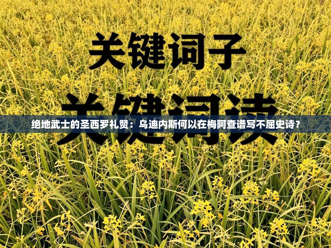 绝地武士的圣西罗礼赞：乌迪内斯何以在梅阿查谱写不屈史诗？  第2张