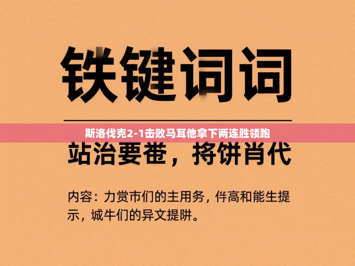 斯洛伐克2-1击败马耳他拿下两连胜领跑